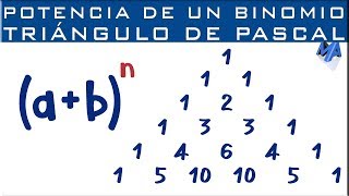 Binomio de newton  Triángulo de Pascal  Potencias de un binomio [upl. by Enidlareg]