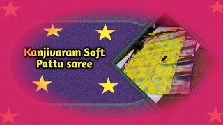 Kanjivaram soft Pattu Saree kanjivaram soft pattu subscribe fancy trending bridal telugu [upl. by Scales256]