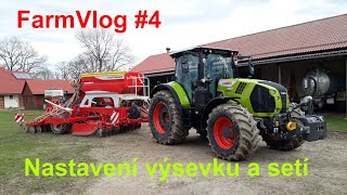 FarmVlog 4  Nastavení výsevku a setí  CLAAS ARION 650  POTTINGER TERRASEM R3  Statek Peštík [upl. by Ainoda]