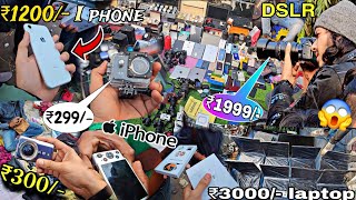 Chor bazaar delhi  CHOR BAZAAR DELHI cheapest I phone under ₹2000 iPhone gopro DSLR Laptop camera [upl. by Repsac]