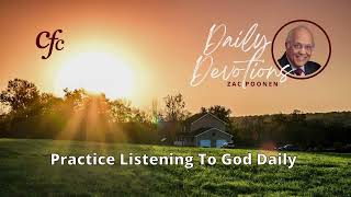 July 6  Daily Devotion  Practice Listening To God Daily  Zac Poonen [upl. by Atinod]