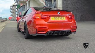 BMW M4 F82 Coupe With Akrapovic Exhaust System REVS Accelerations amp More SOUNDS [upl. by Caine123]