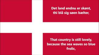 Anthem of Denmark  Danmarks Nationalsang DKEN lyrics [upl. by Khorma92]