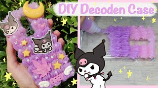 ♡ DIY Kuromi Decoden Case  tutorial with affordable jelly whip [upl. by Kippy]