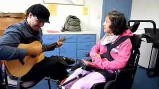 Ambers Music Therapy Session with Adaptive Communication Device [upl. by Gloriana]