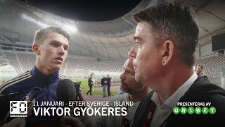 Januariturnén 2019 Viktor Gyökeres efter Islandmatchen [upl. by Melita56]