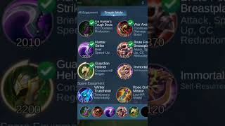 Mobile Legends Barats Best Build And Emblem No Commentary [upl. by Koerner]