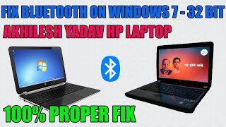 Hindi Fix Bluetooth on Akhilesh Yadav HP Laptop on Windows 7 32 Bit [upl. by Laehcor688]