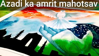 azadikaamritmahotsav painting on Independence day  republic day poster  lalee art  azadi [upl. by Garlanda]