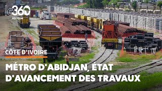 En images l’état d’avancement des travaux du métro d’Abidjan [upl. by Akeihsal]