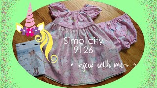 Sew With Me  Simplicity 9126  Unicorn Baby Dress [upl. by Nhguaved]