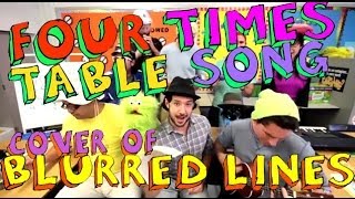 Four Times Table Song Blurred Lines Cover with Classroom Instruments [upl. by Zechariah]