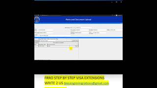 How to Apply eFRRO Step by Step Home Foreigners Regional Registration Office frro documents upload [upl. by Ainatit267]