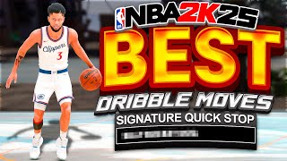 The BEST DRIBBLE MOVES amp ANIMATIONS  QUICK STOP TUTORIAL on NBA 2K25 SEASON 1 [upl. by Eceinhoj199]