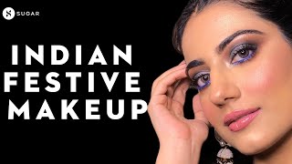 Indian Festive Makeup  Complete Makeup Guide For Diwali  Traditional Indian Look  SUGAR Cosmetics [upl. by Arehc776]