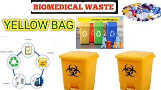 Yellow bag in Bio medical waste managementBiomedical waste management in hindi [upl. by Rush]