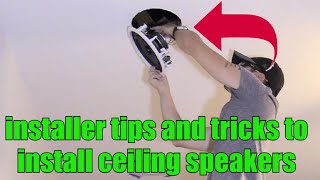 How to install flush mount speakers in ceiling dry wall [upl. by Ahsitniuq359]