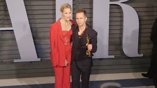 Sam Rockwell and Leslie Bibb at the Red Carpet of the 2018 Vanity Fair Oscar Party [upl. by Philbrook]