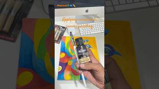 Apply varnish on canvas paintingshorts painting [upl. by Hekker]