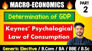 Keynes Psychological Law of Consumption  Consumption Function  Macroeconomics GE BCom BA Bsc [upl. by Nahbois]