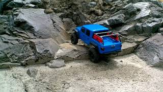 SCX24 vs TRX4m vs SCX24 Beach Crawling [upl. by Perrie248]