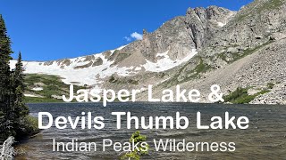 Jasper Lake and Devils Thumb Lake Indian Peaks Wilderness Colorado [upl. by Allenaj]