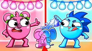 Pink or Blue Duel Song 🩷💙  Funny Kids Songs 😻🐨🐰🦁 And Nursery Rhymes by Baby Zoo [upl. by Latoye]