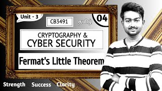 Fermats Little Theorem in Tamil  Cryptography and Cyber Security in Tamil  CB3491 in Tamil Unit 3 [upl. by Hornstein712]