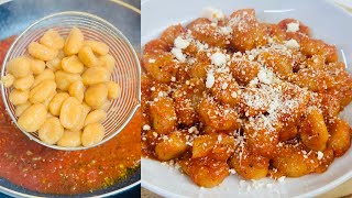 10 minute creamy gnocchi with tomato pasta  Gnocchi with pomodoro sauce  gnocchi pasta 437 [upl. by Rad44]