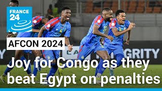 AFCON 2024 Joy for DR Congo as they beat Egypt on penalties to reach quarterfinals • FRANCE 24 [upl. by Koa951]