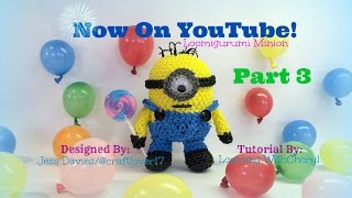 Rainbow Loom Minions Blue Overalls Part 3 of 3  Loomigurumi  Amigurumi Hook Only Лумигуруми [upl. by Kemppe]