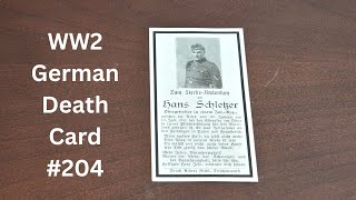 WW2 German Death Card 204 [upl. by Schuster]