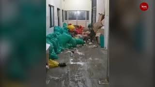 Garbage piled up at COVID19 governement hospital in Raichur [upl. by Anyah]