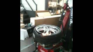 Inflating a tire with ether and fire [upl. by Hgielrac]