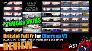 ETS2  trailer mod quotKriistof Full Fr for Chereau V2quot 128  review [upl. by Droffats]