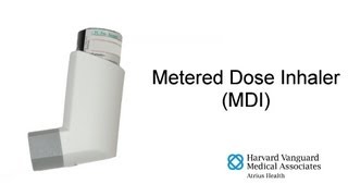 Using a Metered Dose Inhaler MDI  Closed Mouth Technique [upl. by Cynthy581]