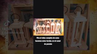 Como hacer Faroles\ Fanales de madera reciclado parati aprender carpentry decoracion diy [upl. by Aerdnaid159]