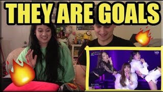 quotBLACKPINK  SO HOT THEBLACKLABEL Remix in 2017 SBS Gayodaejunquot  COUPLES REACTION [upl. by Enytnoel]