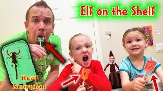 Evil Elf on the Shelf GM Pranks Us Dad Eats a Scorpion Sucker [upl. by Oettam]