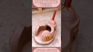 How to Build an EcoFriendly Primitive Tech Wood Stove Using Clay  DIY OffGrid Survival Stove [upl. by Enilesor]