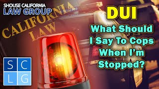 What to say to cops when Im stopped for a DUI [upl. by Yrrem]