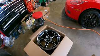 Test Fit of VMS Racing Wheels on my Corvette [upl. by Sancha]