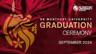 DMU September Graduations 2024 Wednesday 4 September 5pm [upl. by Asselem]