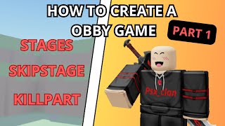 How to create a obby in roblox studio Part 1  2024 [upl. by Mathews]