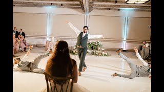 Groom Surprises Bride with Dance Routine ft The Groovesmen [upl. by Skillern]