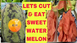 ASMR HOW TO PEEL AND SLICE SWEET amp JUICY WATER MELONasmr satisying trending viral [upl. by Ferren]