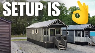 Shed to House conversion made into the ULTIMATE cabin tiny houseloft also Modular Home Tour [upl. by Anitsim]