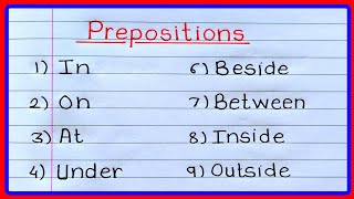 Preposition in english grammar  20 preposition  20 prepositions in english  English grammar [upl. by Nossyla571]