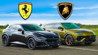 Ferrari Purosangue v Lamborghini Urus DRAG RACE [upl. by Corrine]