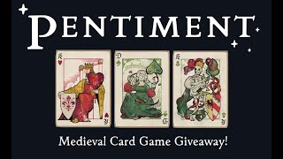 Medieval Card Game Giveaway amp Unboxing PENTIMENT Lansquenet Official Merchandise [upl. by Adnicaj]